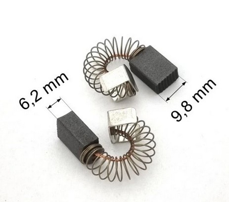 055 uhlíkové kartáče 6,2 x 9,8 mm
