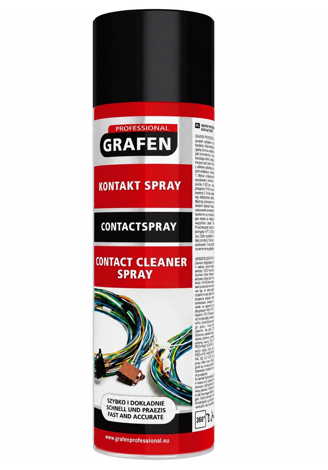 Čistící sprej na kontakty Grafen Professional 500 ml – doporučený při výměně uhlíků 