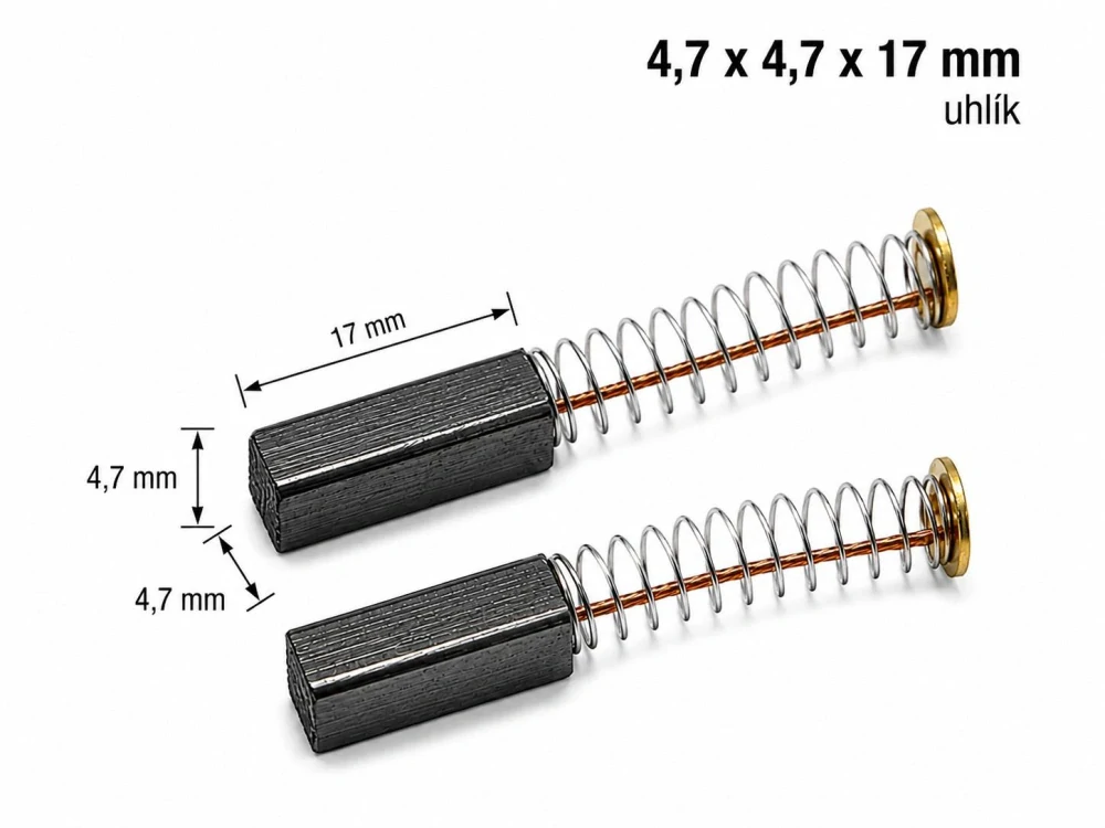 Náhradní uhlíky 4,7 x 4,7 x 17 mm
